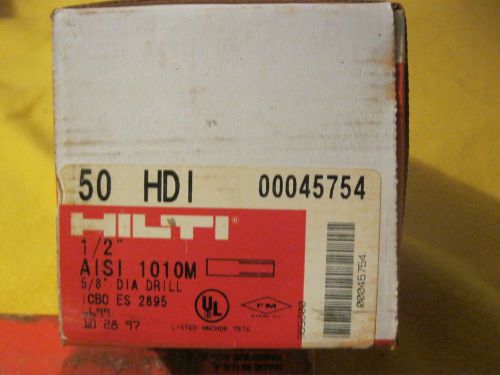 50 New Hilti HDI 1/2” AISI 1010M  Anchor 00045754 Box of 50 New