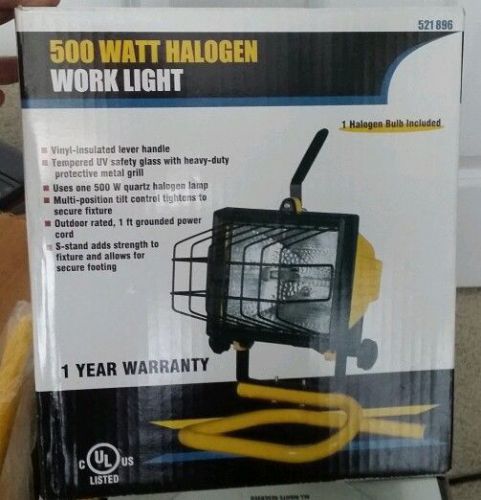 NEW - 500 Watt Portable Halogen Work Light 521896