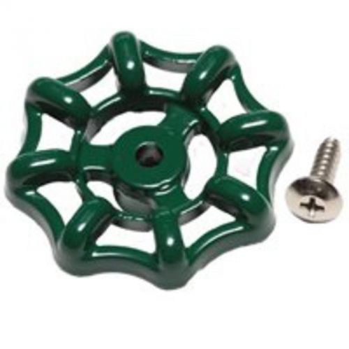 Green wheel handle and screw arrowhead brass valve/sillcock handles pk1250 for sale