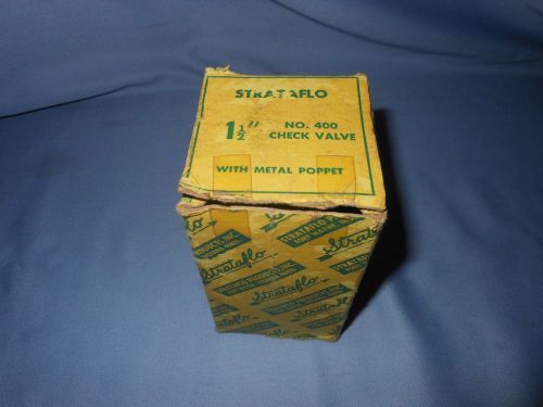 STRATAFLO NO. 400 CHECK VALVE 1 1/2 INCH WITH METAL POPPET --- BRASS