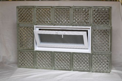 30 x 20 Vented Glass Block Window Delphi Pattern