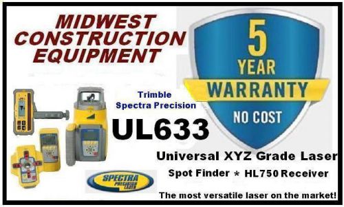 NEW Trimble Spectra Precision UL633 Universal XYZ Grade Laser Kit w/ Spot Finder