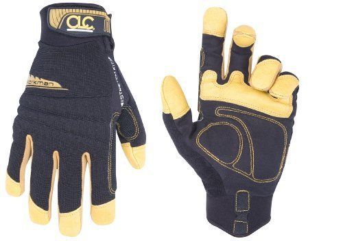 Custom Leathercraft 133L Workman Glove Lg Blk Yellow