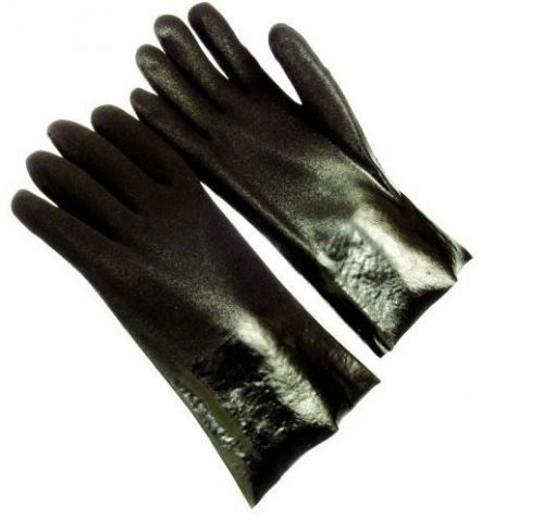 D8430-12 12&#034; black pvc glove interlock lining, sandy finish for sale