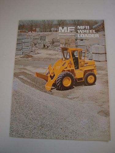 Massey-Ferguson MF 11 MF11 Front-End Wheel Loader Tractor Brochure Original &#039;75