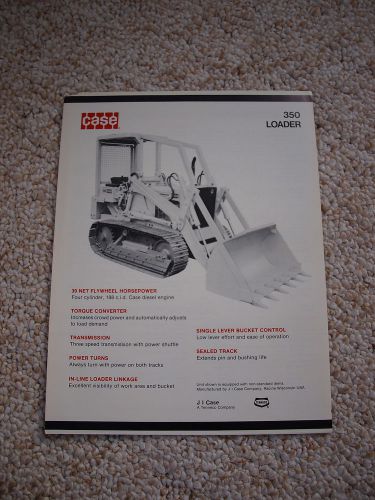 Case 350 Crawler Loader Tractor Brochure 4 pg. Original &#039;73