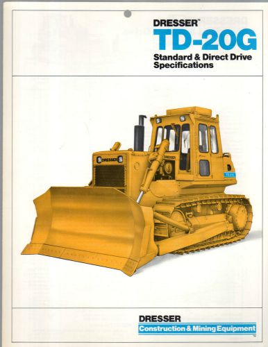 1986 DRESSER TD20G CRAWLER DOZER TRACTOR CONSTRUCTION EQUIPMENT BROCHURE