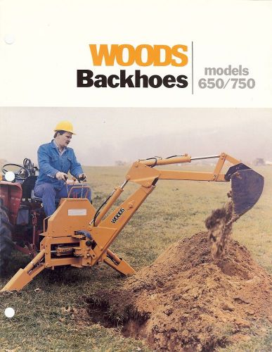 Equipment Brochure - Woods - 650 750 -  Compact Utility Backhoe - 1985 (E1577)