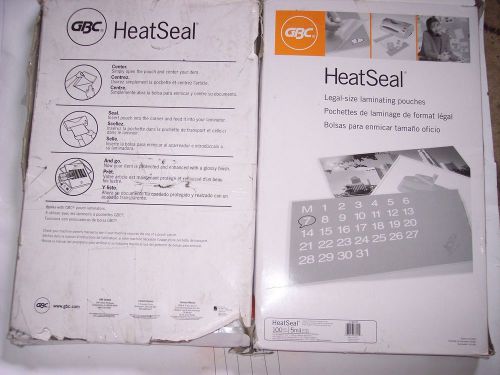 LOT OF 100 HEAT SEAL LEGAL SZ LAMINATING POUCHES OPEN CENTER &amp; FEED TO LAMINATOR