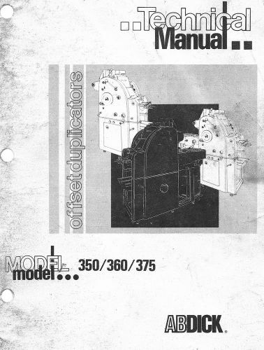 AB DICK 350 360 375  Service and Technical Manual