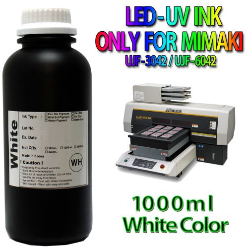 NEW MIMAKI UV-INK ONLY FOR UJF-3042 / UJF-6042 1000ml White color bulk