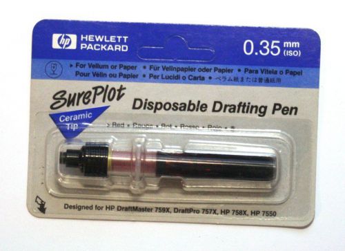 HP Disposable Drafting Pen for Plotter  0.35 mm Red