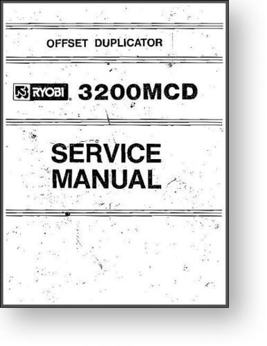 Ryobi 3200MCD Service + Parts + Operator&#039;s Manual