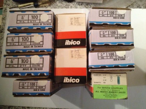 16 boxes IBICO (GBC HIC) Comb Binding element Spines WHITE SIZE RANGE 3/16&#034;-1&#034;WB