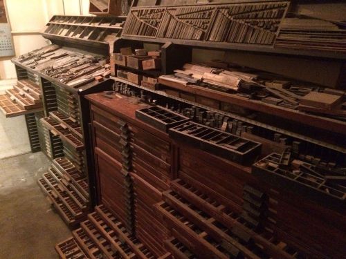 Three Hamilton Letterpress Type Cabinet&#039;s Full Of Lead