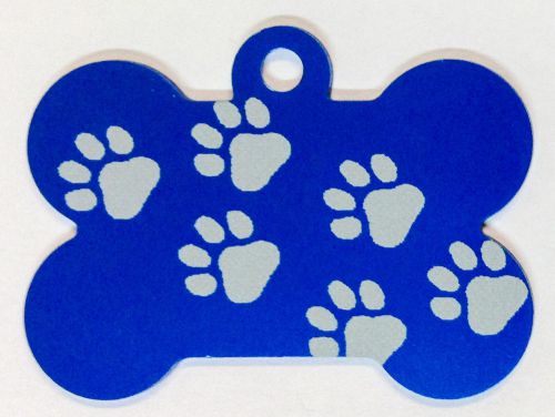 100 Walking Paw Dog Bone Pet ID tags Anodized ALuminum Laser Blank wholesale USA