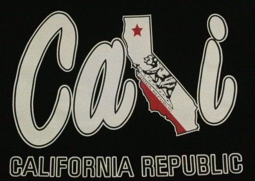 CALI FLAG STATE 2 PACK OF HEAT PRESS TRANSFERS ONLY PLASTISOL INK