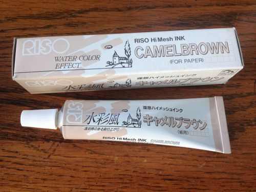 CAMEL BROWN   New 40cc RISO KAGAKU Hi-Mesh Master INK - For Paper - GOCCO Stamp