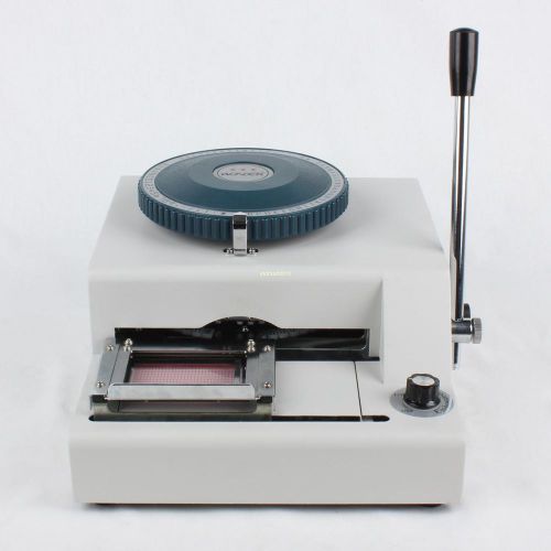 68-character manual embossing stamping machine magnetic id pvc card embosser for sale