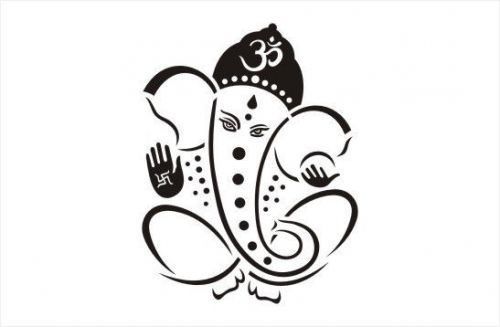 2X Ganesh God  Om  Aum Bedroom, Wall Funny Car Vinyl Sticker Decal Truck -317028
