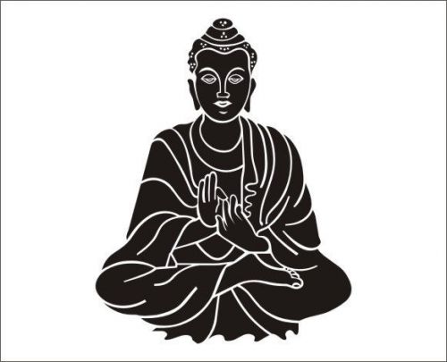 Wall Sticker Vinyl &#034;Lord Buddha Hindu Religious&#034;Bedroom Drawing Room - 332 B