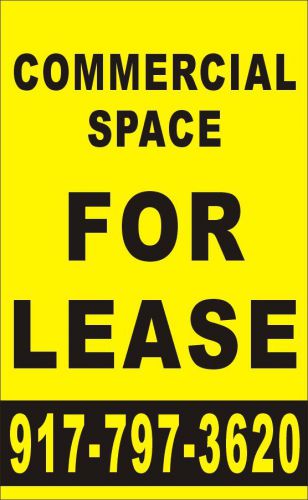 3ftX4.5ft Custom Commercial Space For Lease Banner Sign with Your Phone Number
