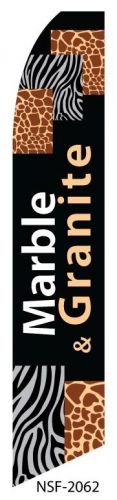 Marble &amp; granite super feather sign flag 15ft flutter swooper banner  bnf for sale