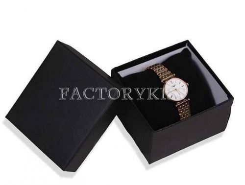 10 x Watch Jewelry Pillow Cardboard Gift Box Black Packaging Display Box FKS