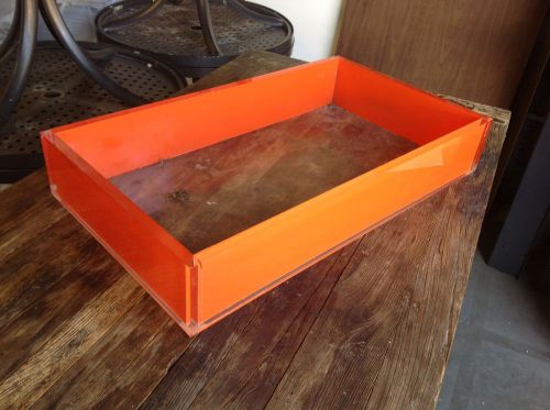 Large orange acrylic boxes