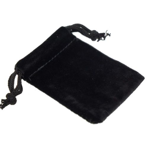 WHOLESALE LOT OF BLACK VELVET JEWELRY POUCHES 2x2.75in