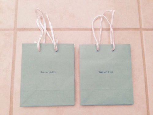 Two Tiffany &amp; Co. Paper Gift Bag Small 5&#034;x6&#034;x3&#034;