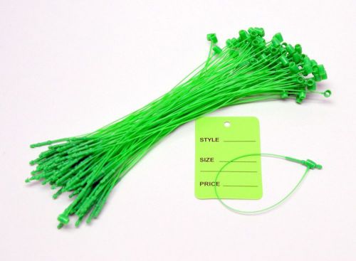 100 Green Tags with String Merchandise Price Jewelry Garment Store Paper Coupon