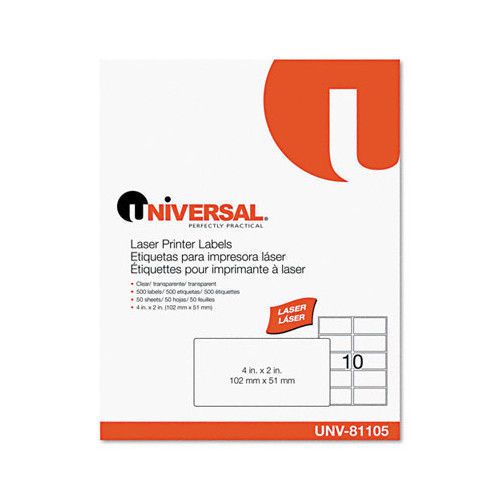 Universal® Laser Printer Permanent Labels, 500/Box