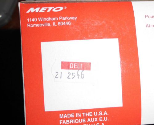 Original Meto 2600 &#034;Deli&#034; Labels 5.26 8.26 or 10.26 Pricing Gun - 12 rolls w/ink