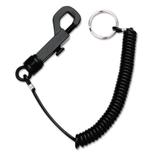 MMF 201460004 Snap Hook Security Clip With 3 Ft. Cord, Plastic, Black