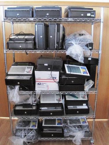 Huge lot of used snap systems school cash registers card readers terminal for sale