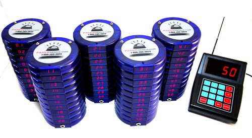 50 wireless digital restaurant coaster pager / guest table waiting paging system for sale