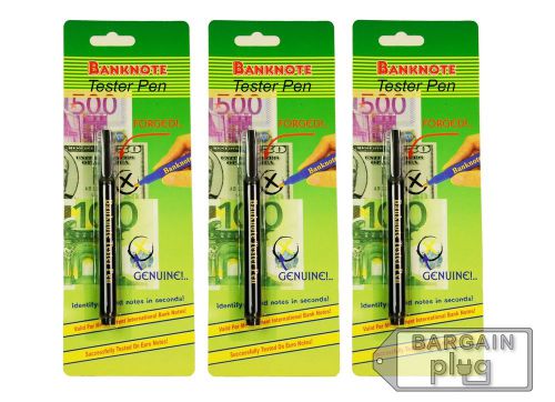 3 pack counterfeit money detection pen marker fake dollar bills currency checker for sale