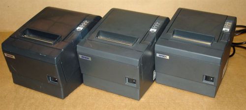 Lot of 3 Epson Micros TM-T88IIIP M129C POS Thermal Receipt Printer w/ Power