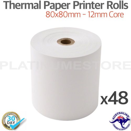 48 Rolls 80 x 80mm Thermal Paper Cash Register Receipt Roll for Docket Printers