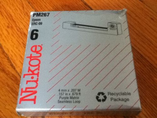 5 PACK NU-KOTE Nukotee PM267 Epson ERC-09 Purple Matrix Ribbon