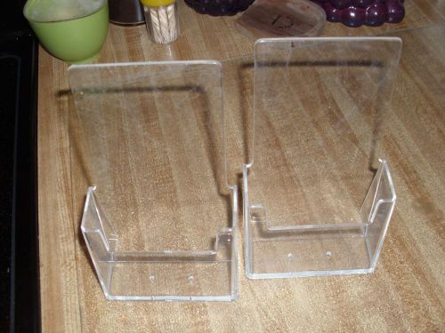 10 Acrylic 1 Pocket Counter Top Trifold Brochure Holders - New!