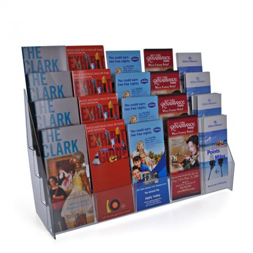 Multi Pocket counter brochure holder literature stand display rack desktop table