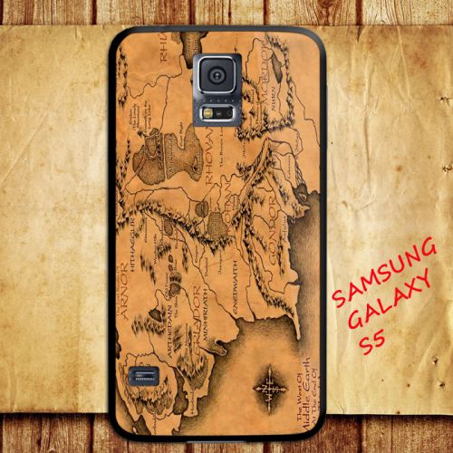 iPhone and Samsung Galaxy - Vintage Map Lords of The Rings - Case