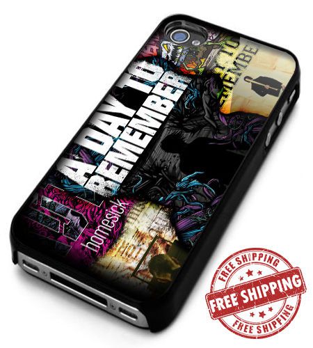 A Day To Remember Collage Logo iPhone 4/4s/5/5s/5c/6/6+ Black Hard Case