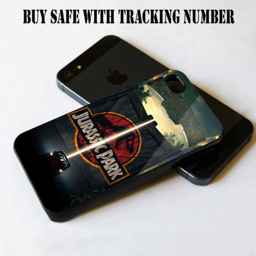 Jurassic Park For iPhone 4 4S 5 5S 5C S4 Black Case Cover