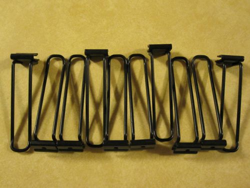 4 1/2 inch Black Merchandising hooks/clips - wide loop - Lot of 10