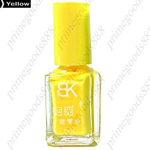 Glow neon fluorescent non toxic nail polish nails varnish lacquer paint yellow for sale