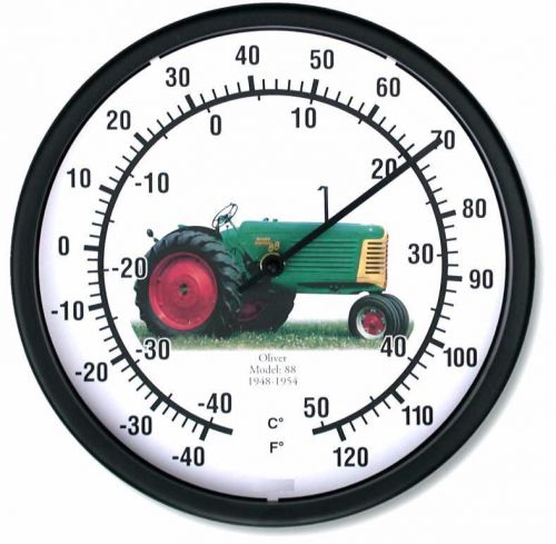 New OLIVER Model 88 Tractor Thermometer 10&#034; Round Years 1948-1954 Farmer Gift