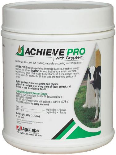 Vet Supply ACHIEVE® PRO Powder with Cryptex® 800gm 5 Calf Pack Newborn Calf Cow